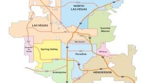 Map of Las Vegas and Enterprise NV