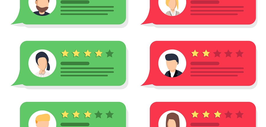 review ratings bubbles representing online reviews for movers