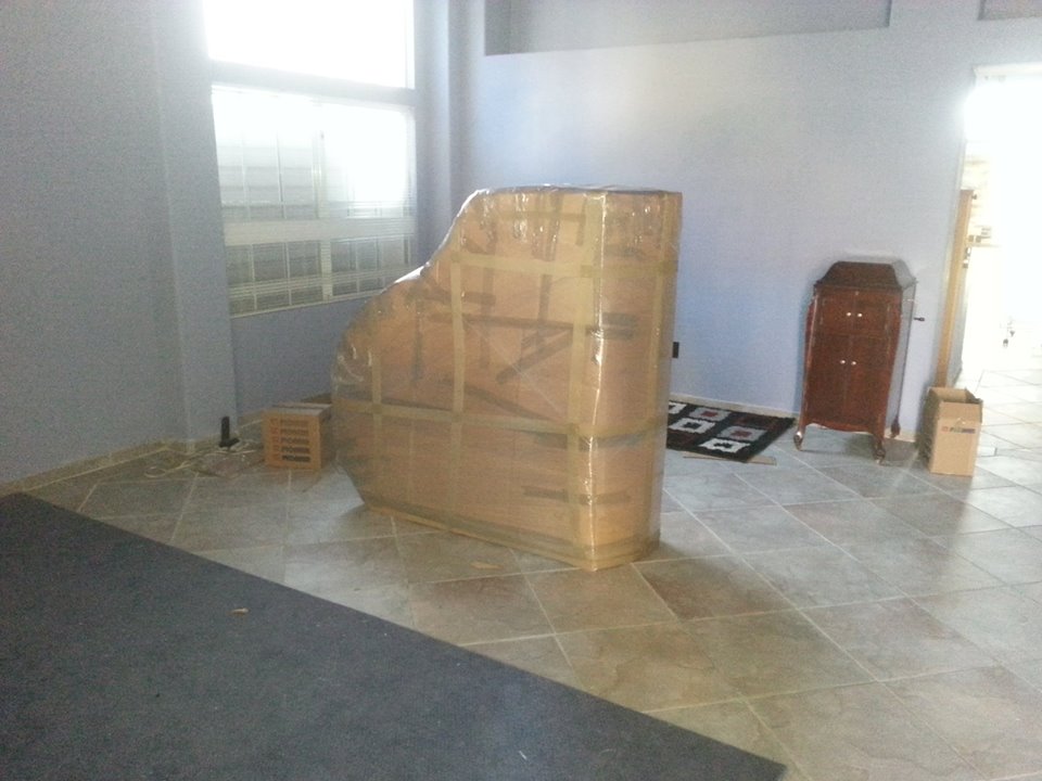 Piano disassembled and carfully packed for move